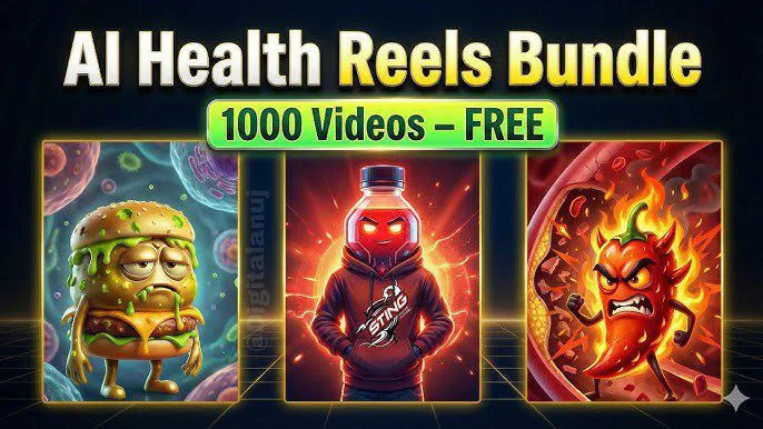 1000+ viral AI health reels bundle